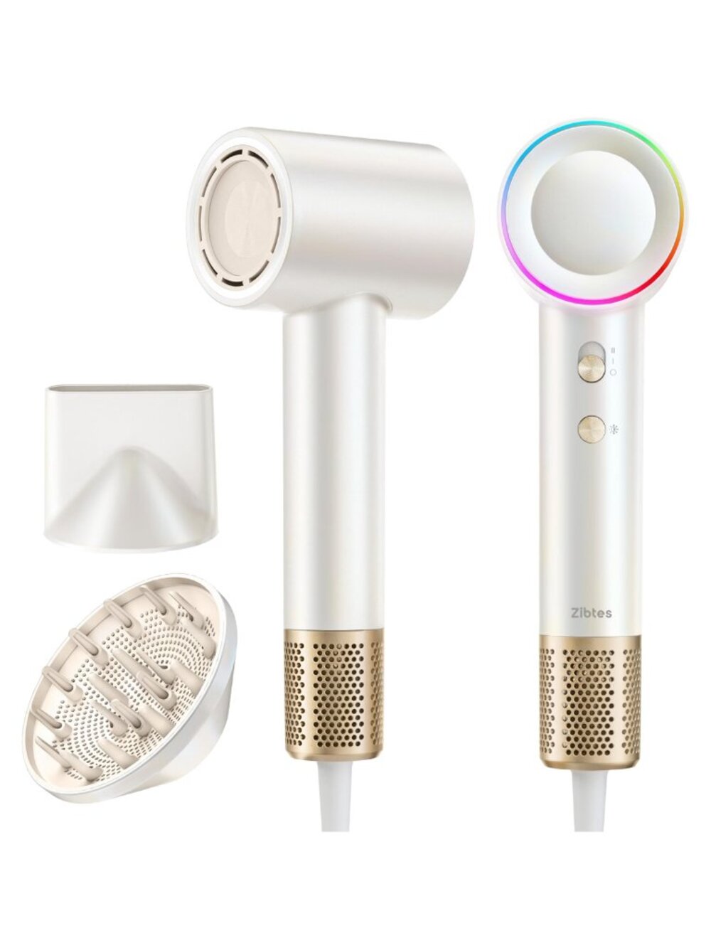 High-Speed Ionic Hair Dryer with Diffuser 160000 RPM Fast Drying Low Noise